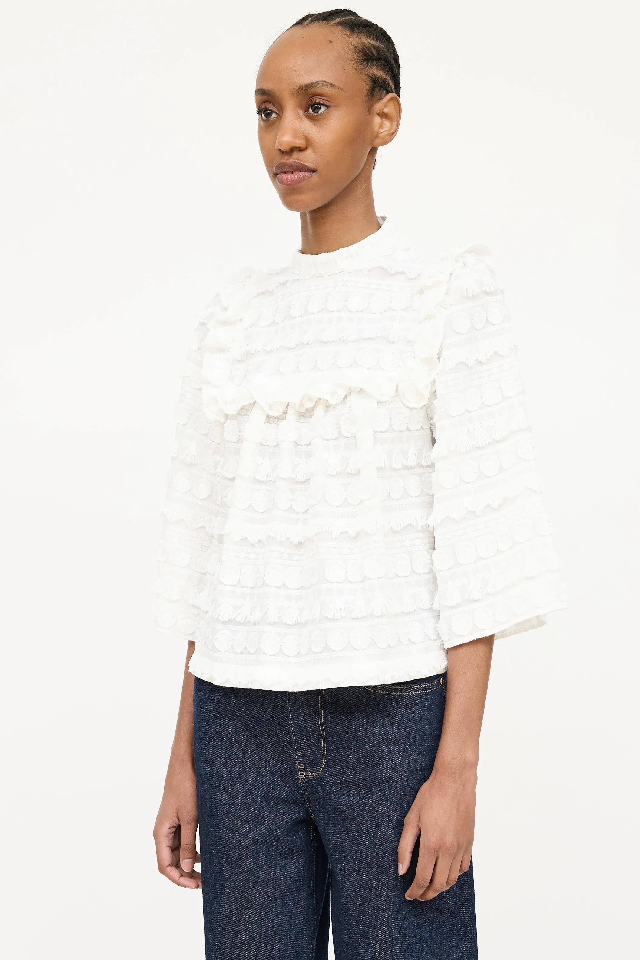 Appliqué Ruffle Top