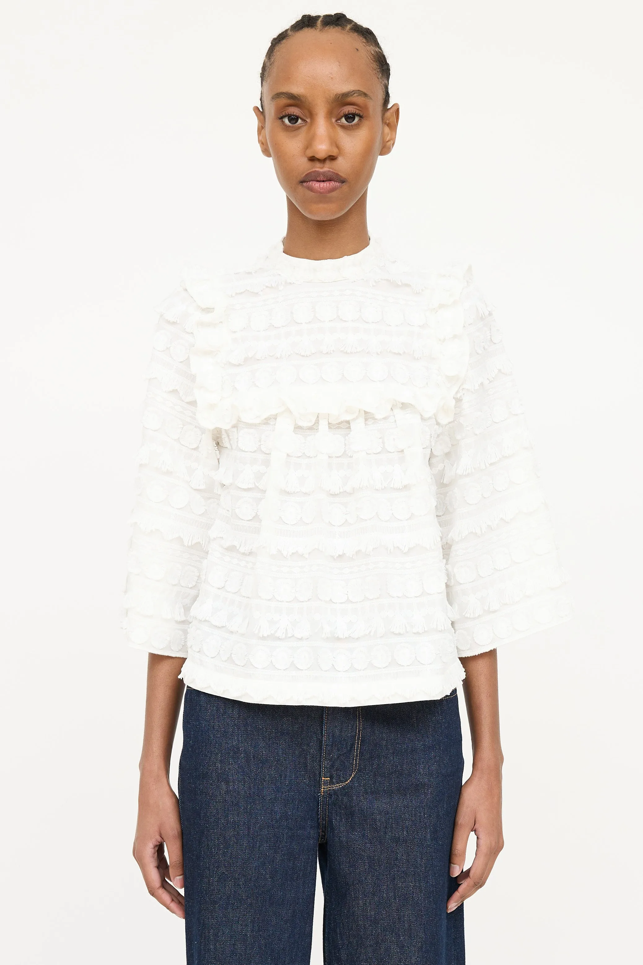 Appliqué Ruffle Top