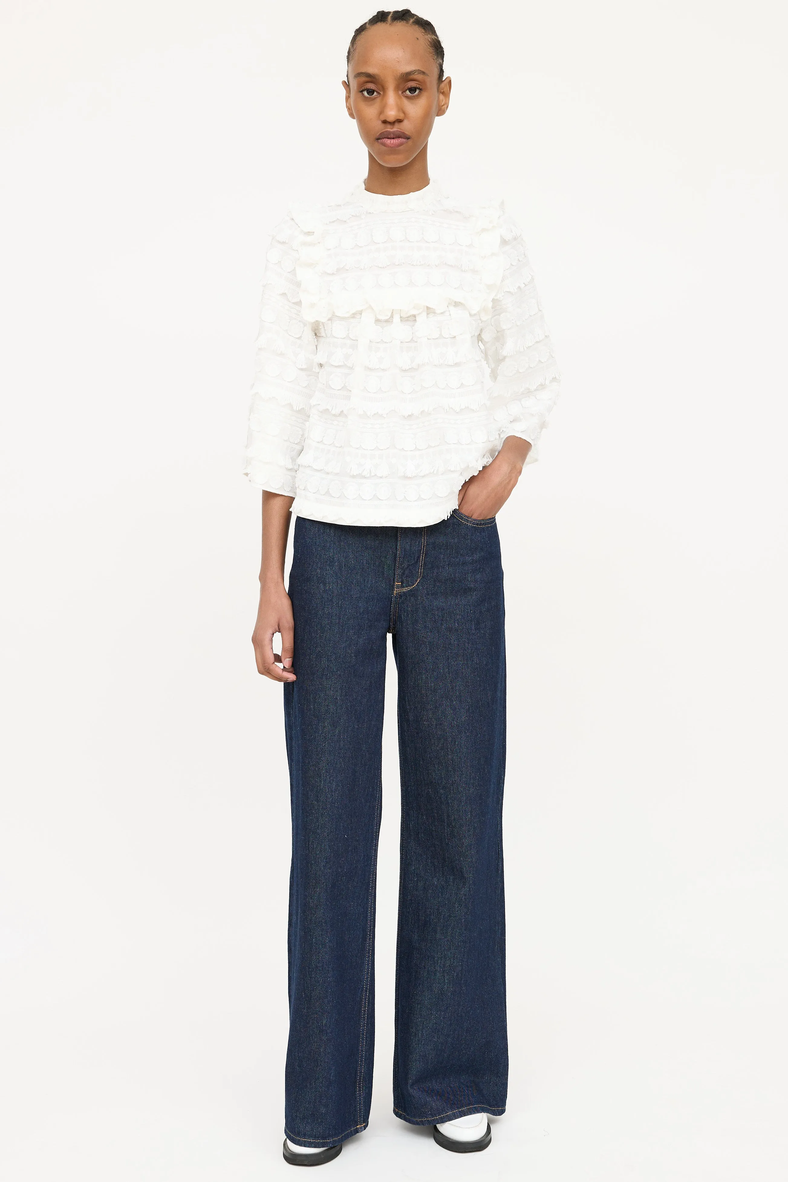 Appliqué Ruffle Top