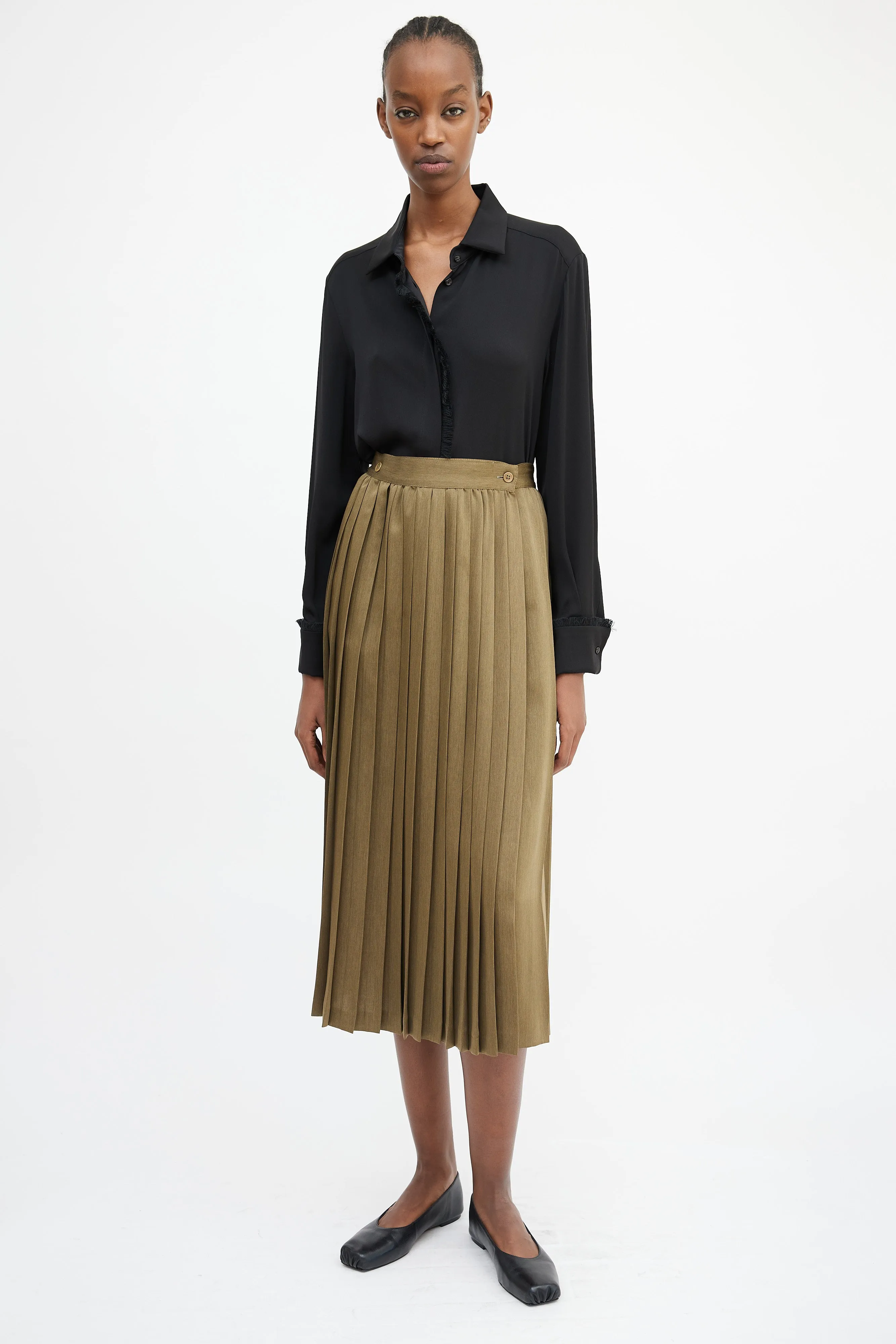 Black Fringe Trim Shirt