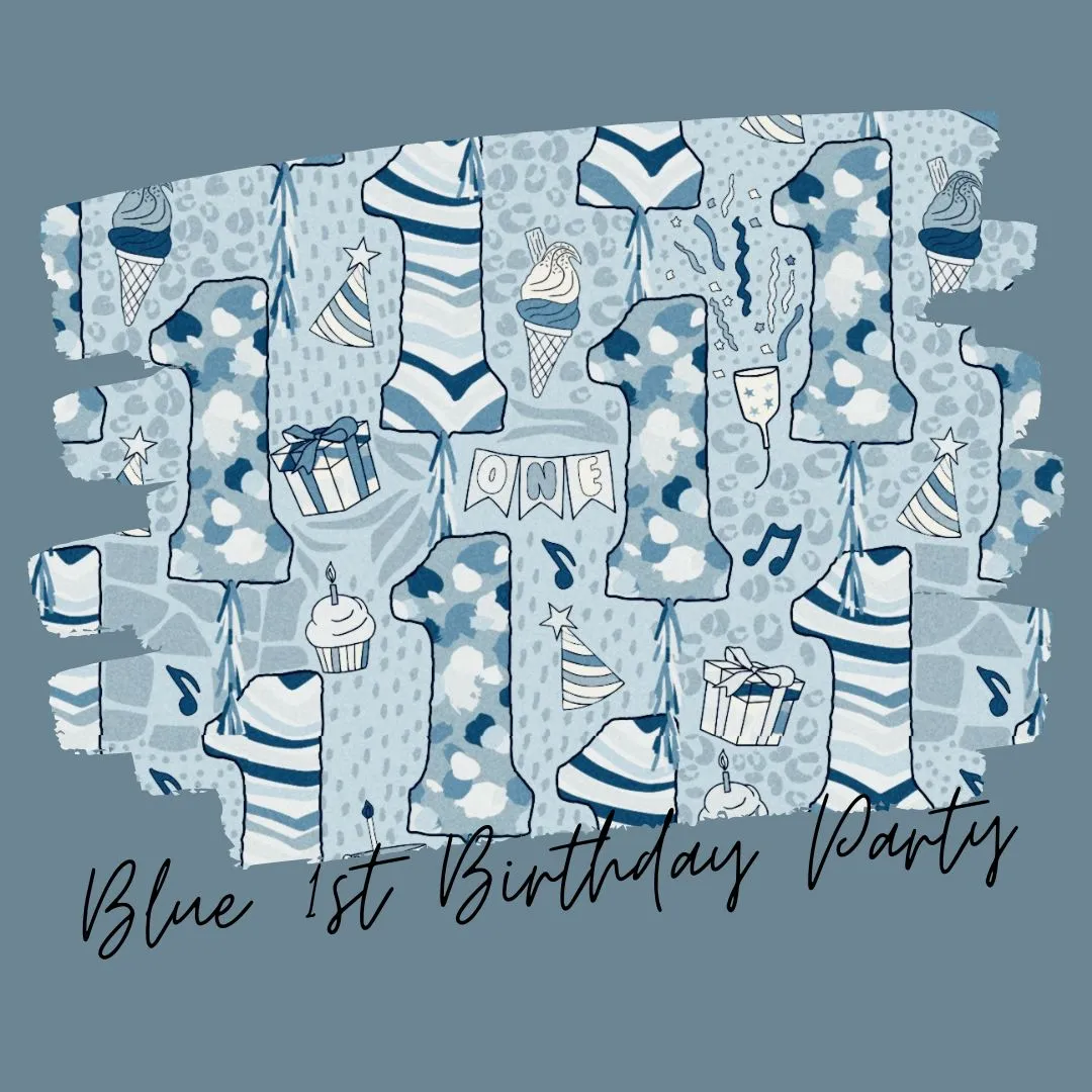 Blue 1st Birthday Party Leggings & Shorts