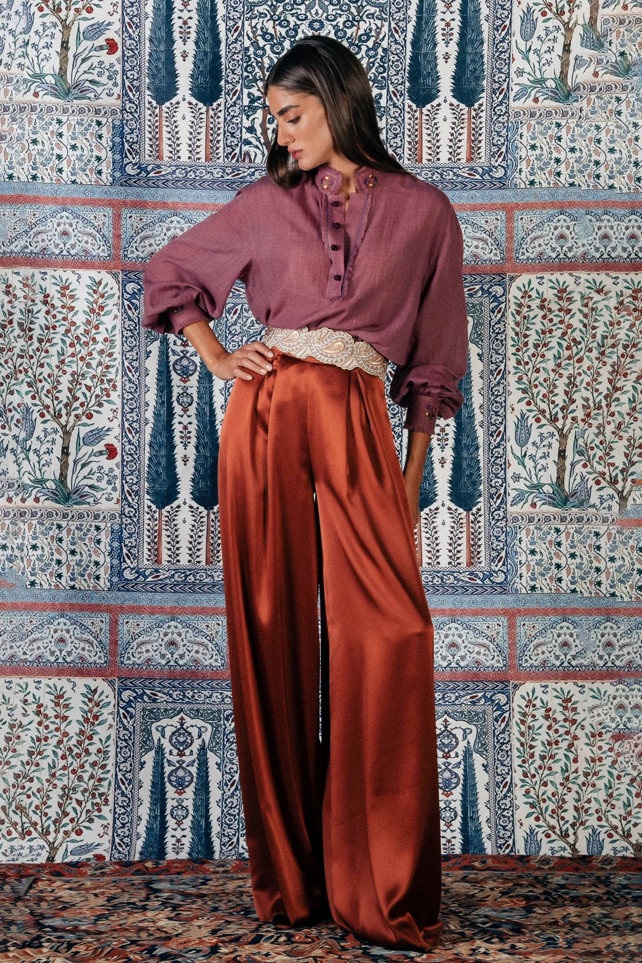 Boteh Blouse - Plum