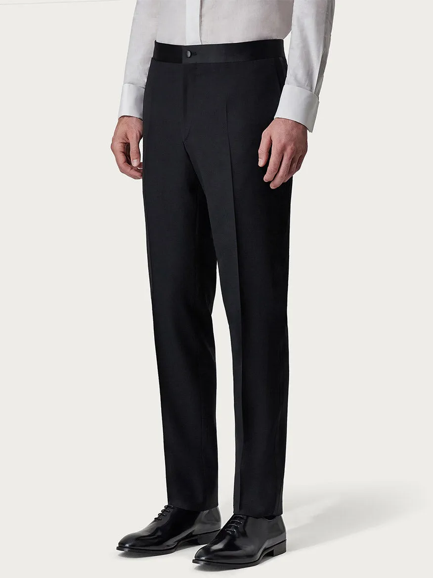 Canali Siena Black Wool Tuxedo With Peak Lapels