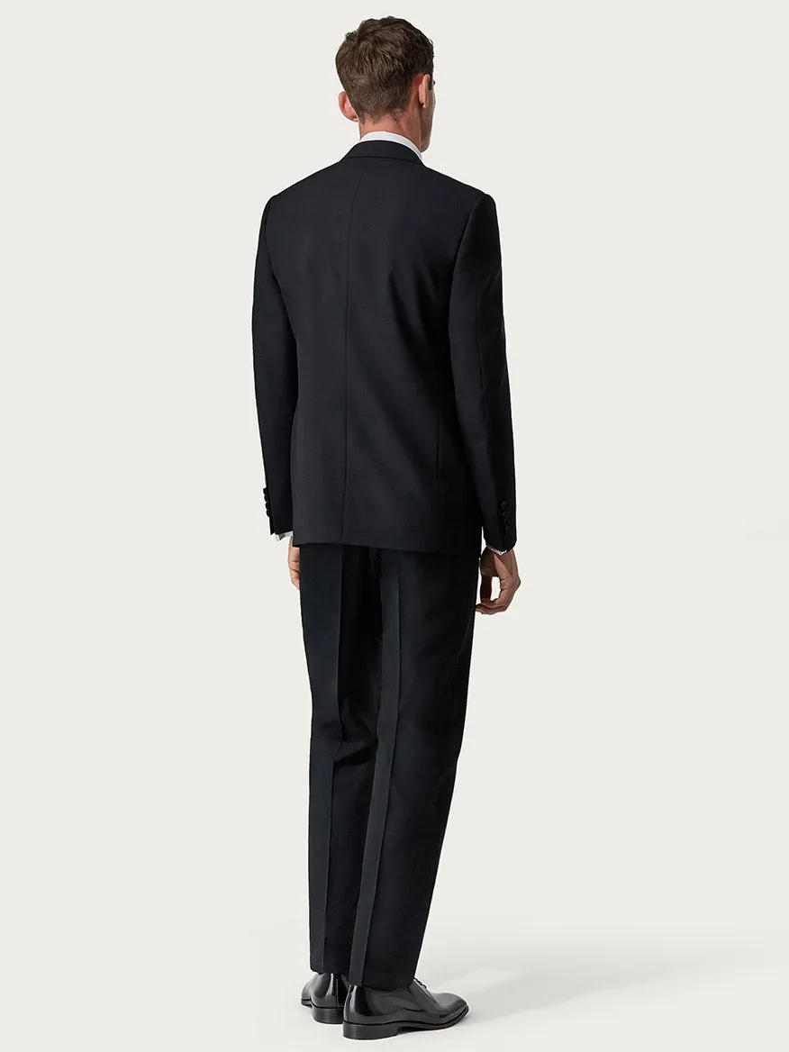 Canali Siena Black Wool Tuxedo With Peak Lapels