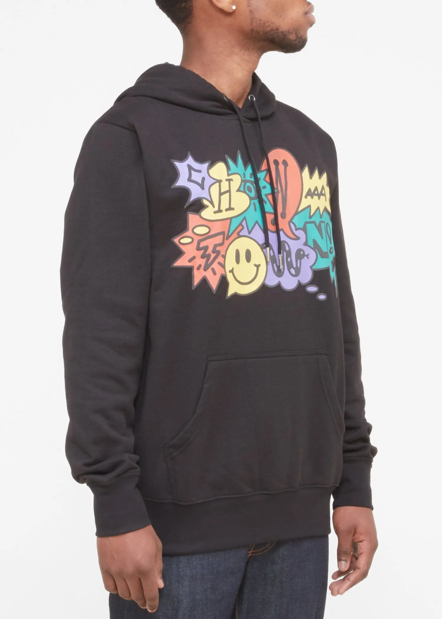 CHINATOWN MARKET: SPEECH BUBBLE HOODIE [BLACK]