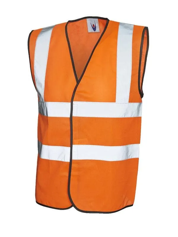 High Visibility Back Print Vests (yellow or orange) x25 - Logo or Text