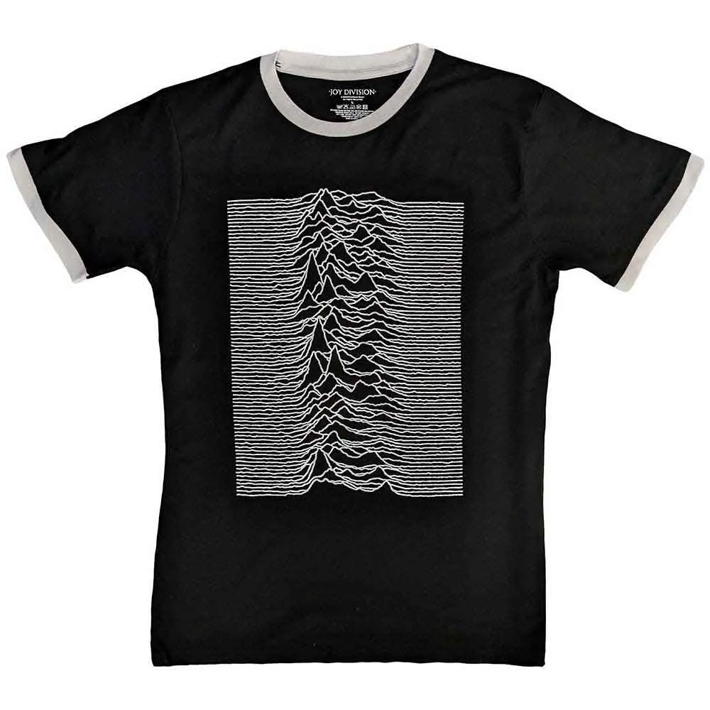 Joy Division "Unknown Pleasures" Black Ringer T shirt