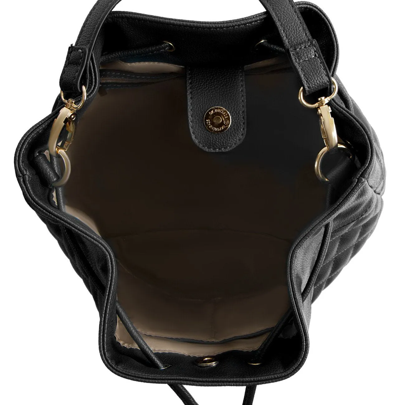 La Mode Quilted Drawstring - Black