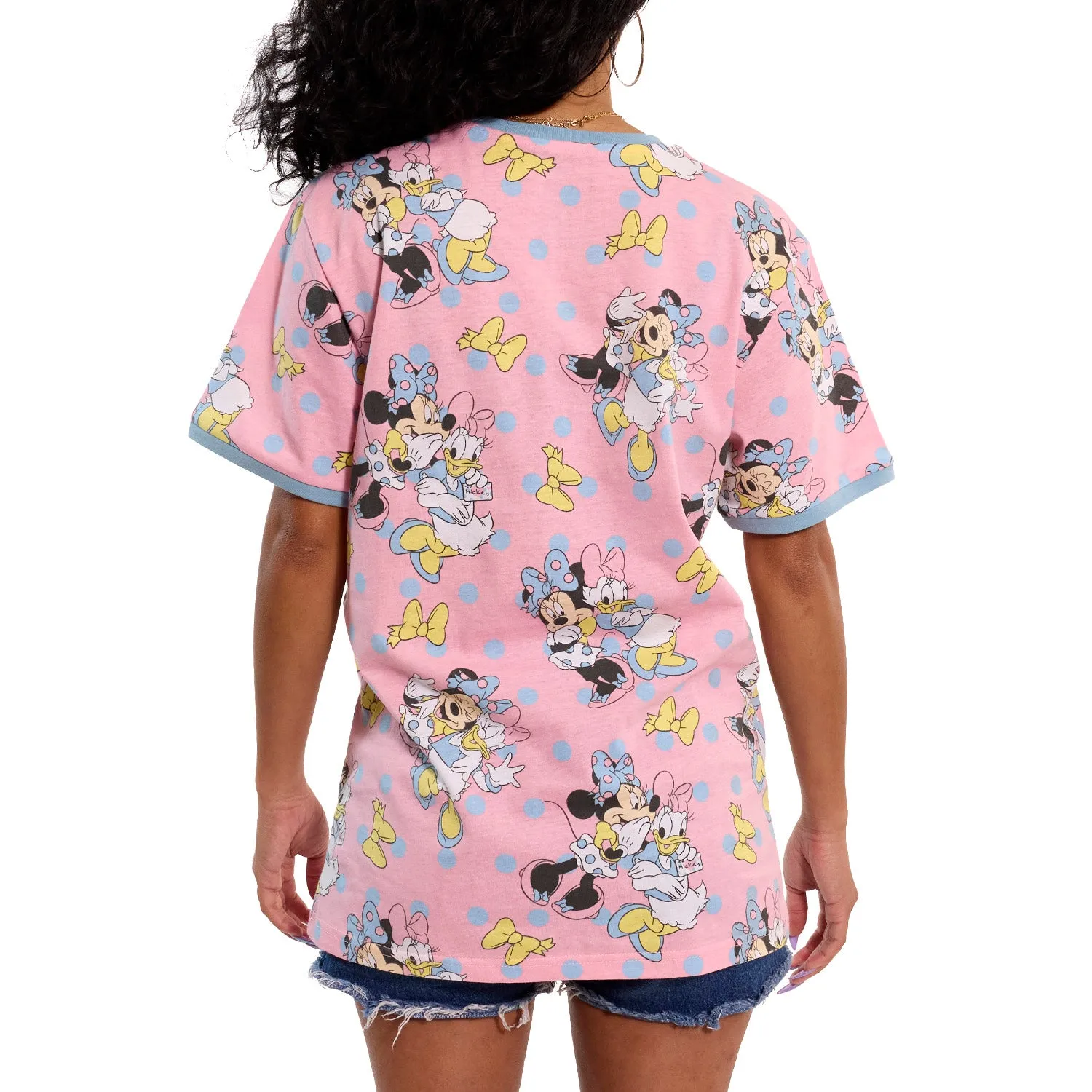 LF Minnie Daisy Dots Unisex Ringer Tee