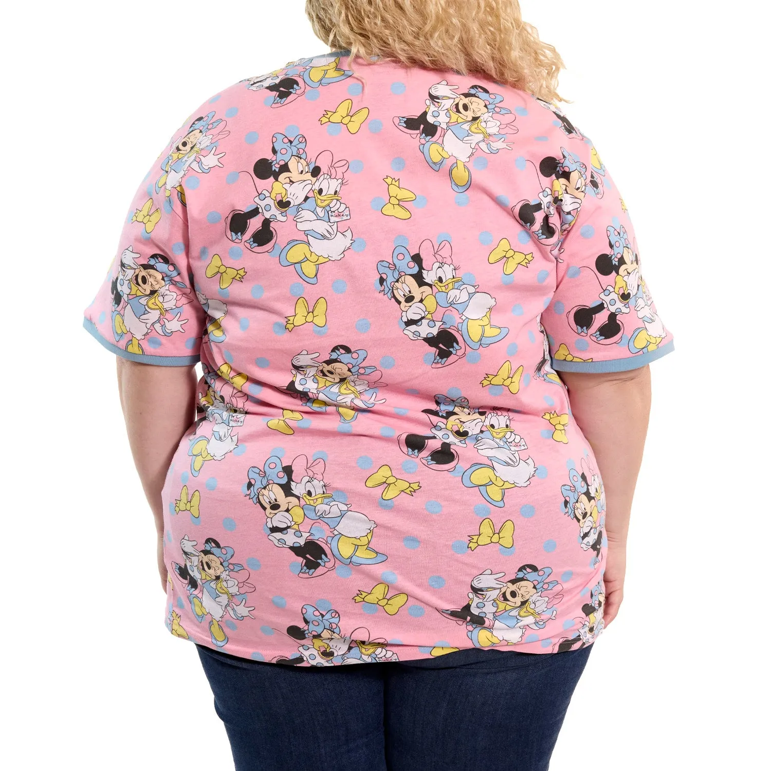 LF Minnie Daisy Dots Unisex Ringer Tee