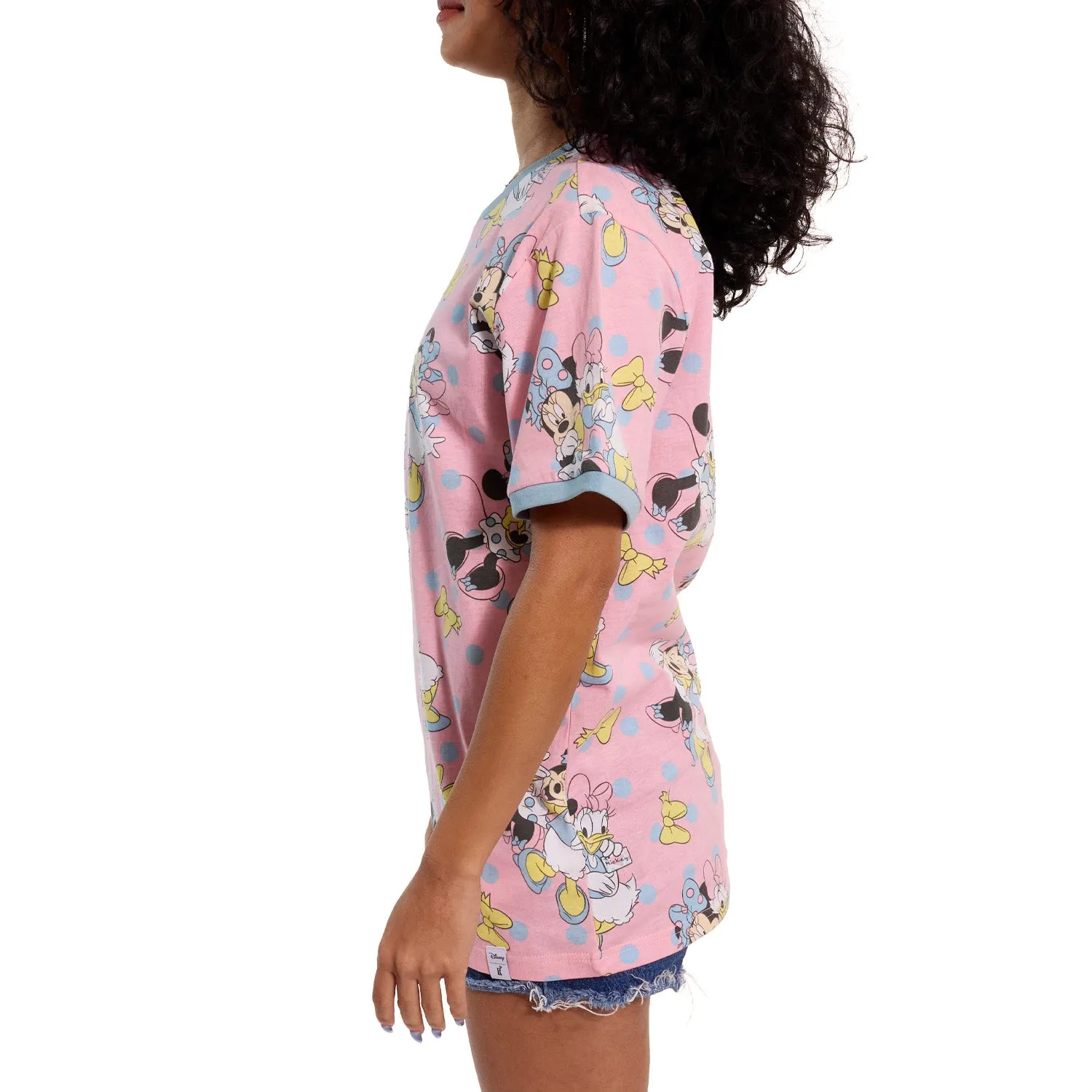 LF Minnie Daisy Dots Unisex Ringer Tee