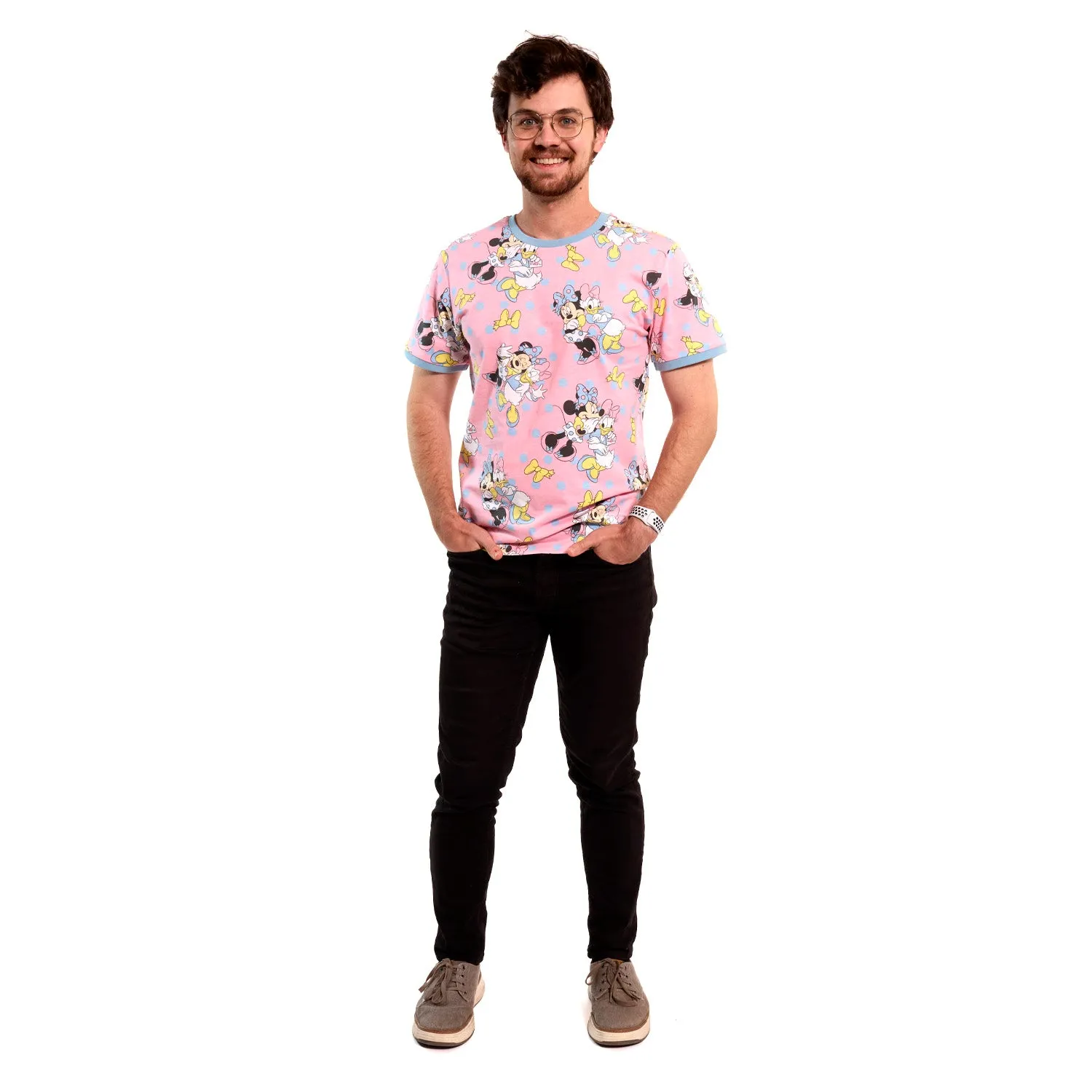 LF Minnie Daisy Dots Unisex Ringer Tee
