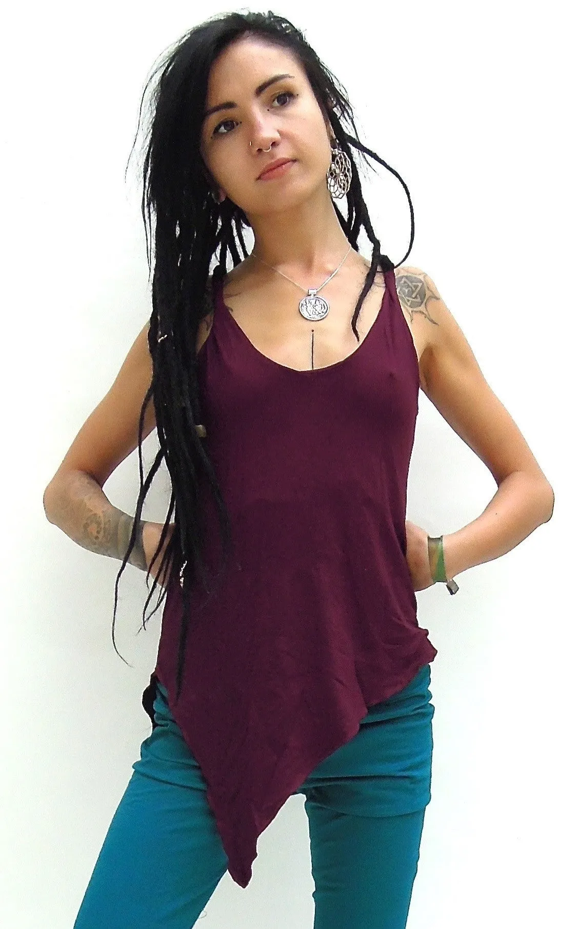 Pixie style Pointy Vest Top