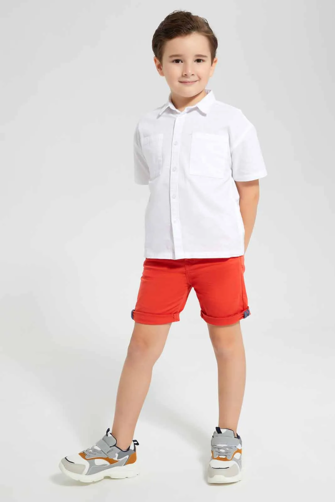 Red Chino Short