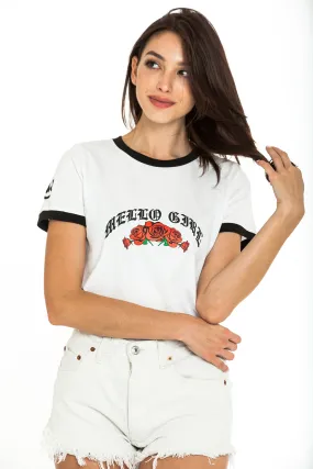 Rosa Ringer T-Shirt