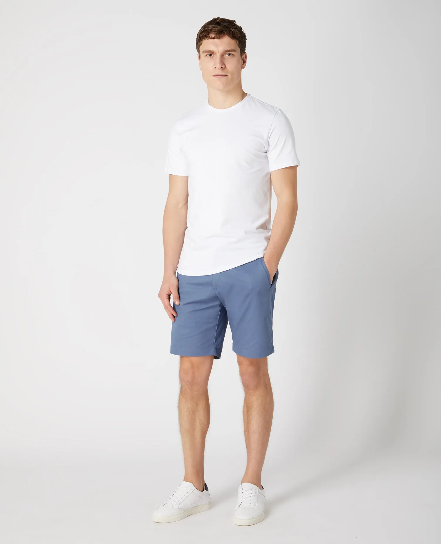 Slim Leg Cotton Stretch Chino Shorts