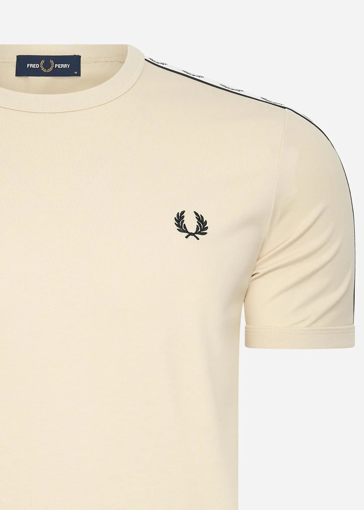 Taped ringer t-shirt - oatmeal