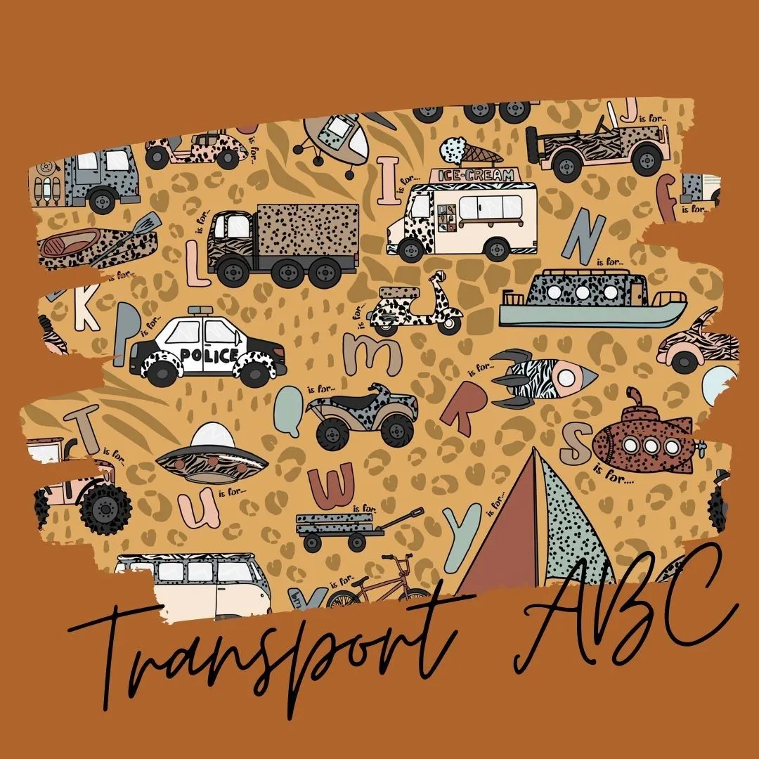 Transport ABC Oversized T-shirt Co-ords
