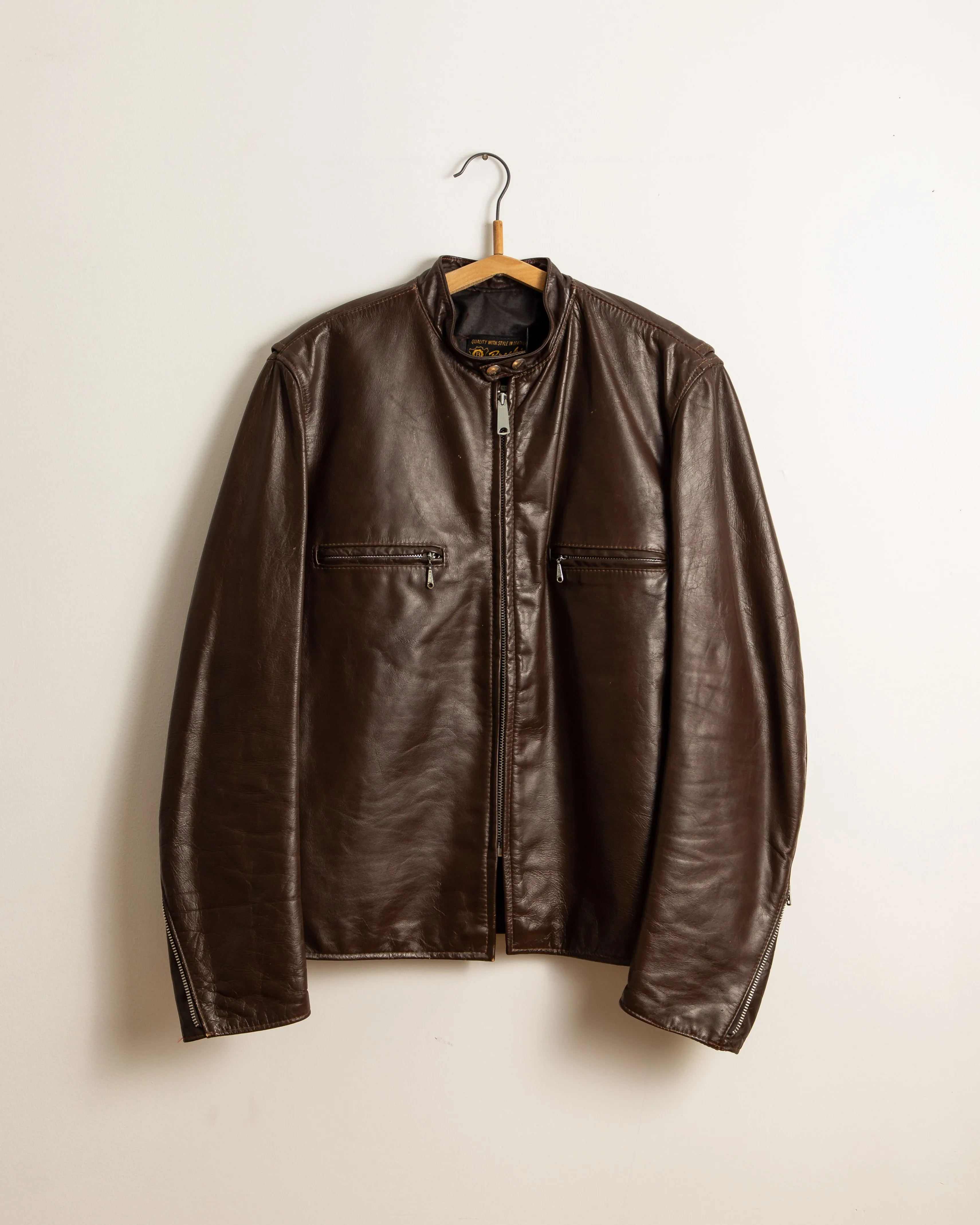 Vintage 60’s Brooks Gold Label Cafe Racer Leather Motorcycle Jacket