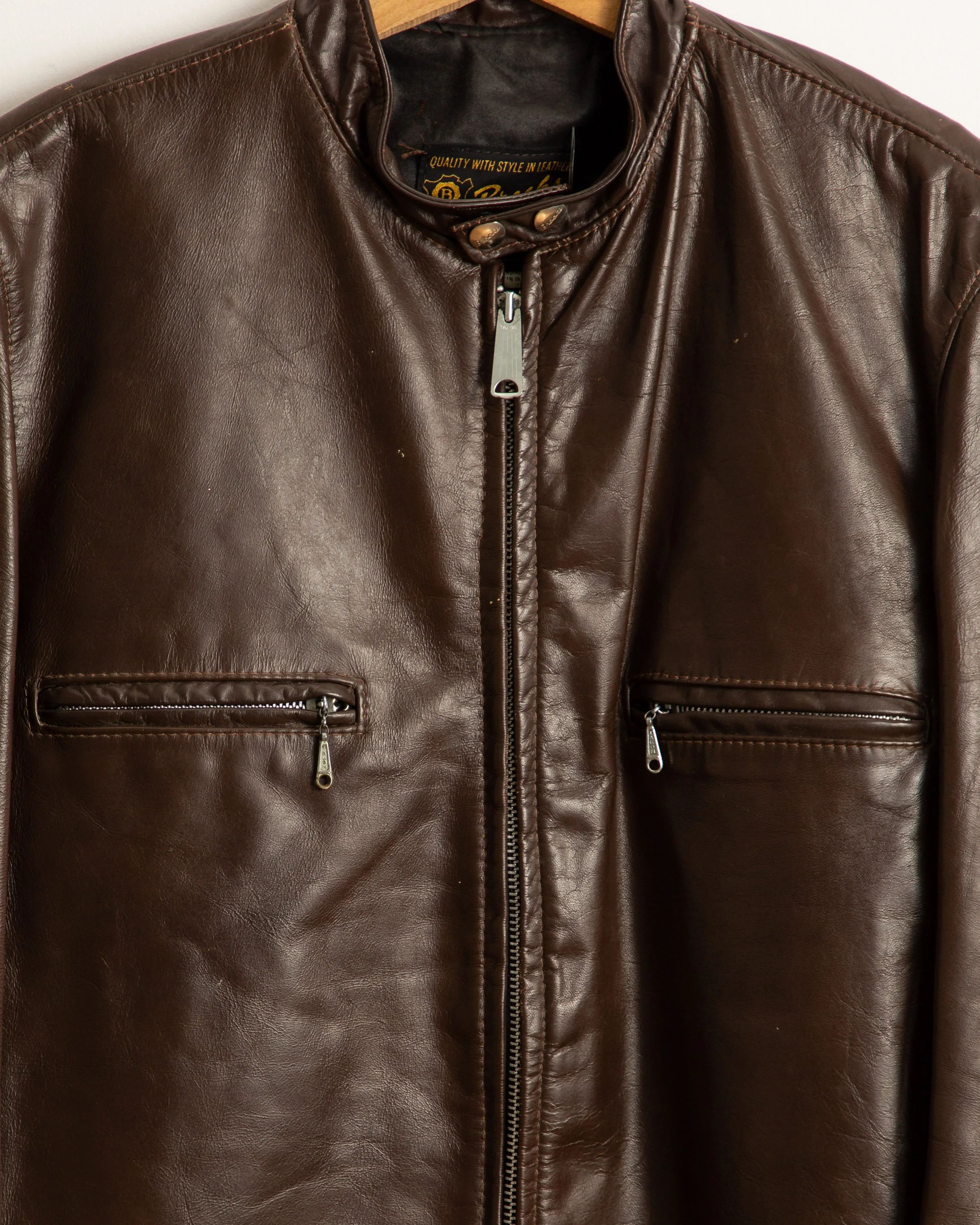 Vintage 60’s Brooks Gold Label Cafe Racer Leather Motorcycle Jacket