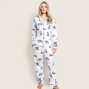 Women's Pima Cotton Panthère de Paris Long Sleeved PJ Sets